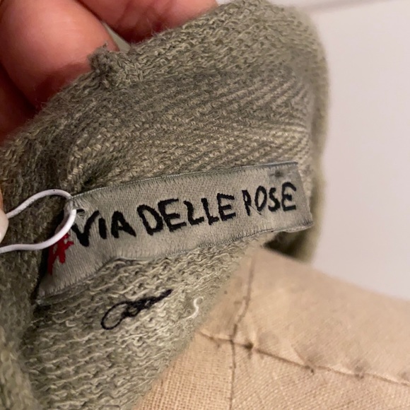 Via Delle Rose Green Sweat Shirt - Picture 9 of 9